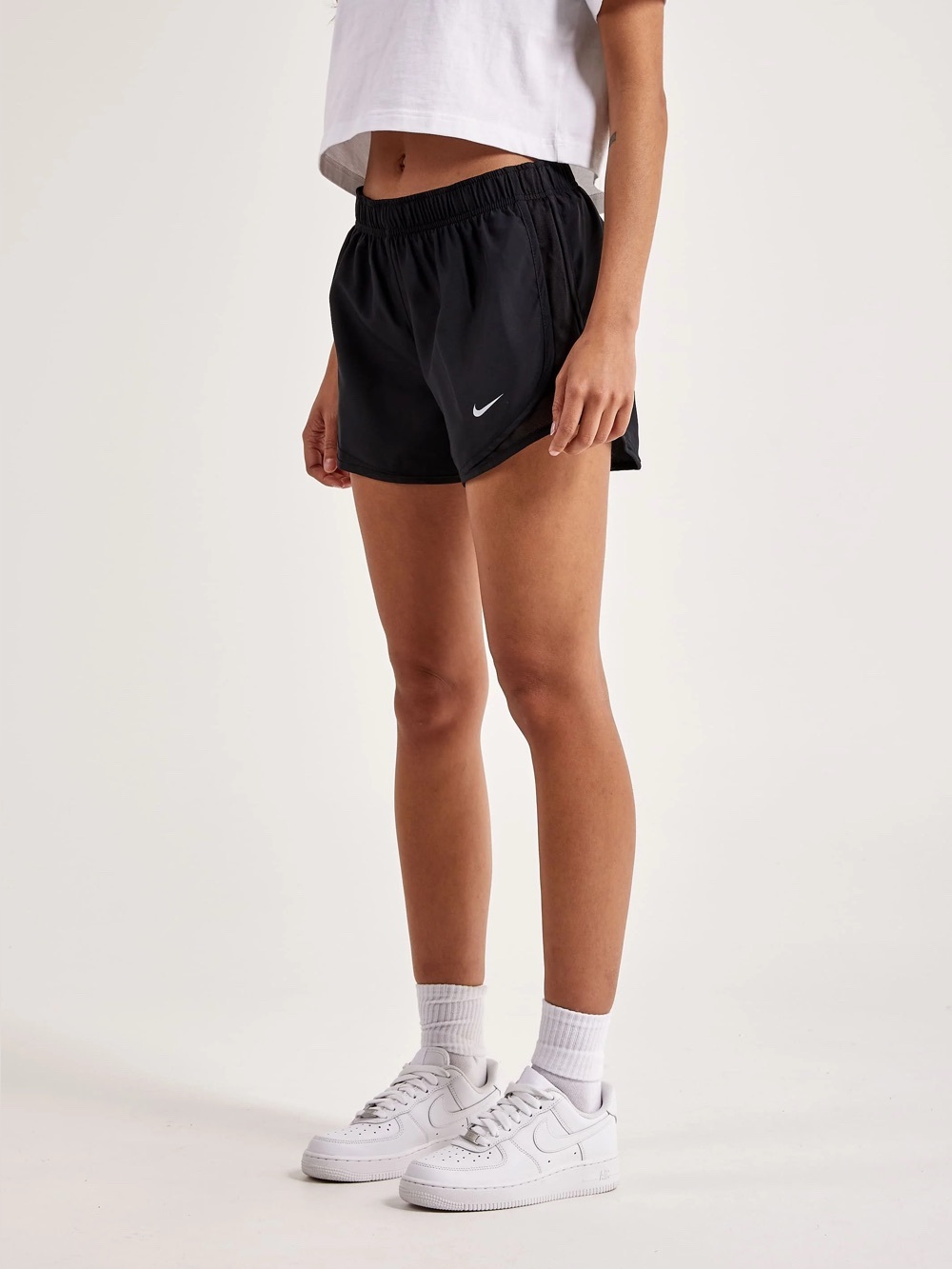Nike Black Women's Running Shorts  Light gray accent